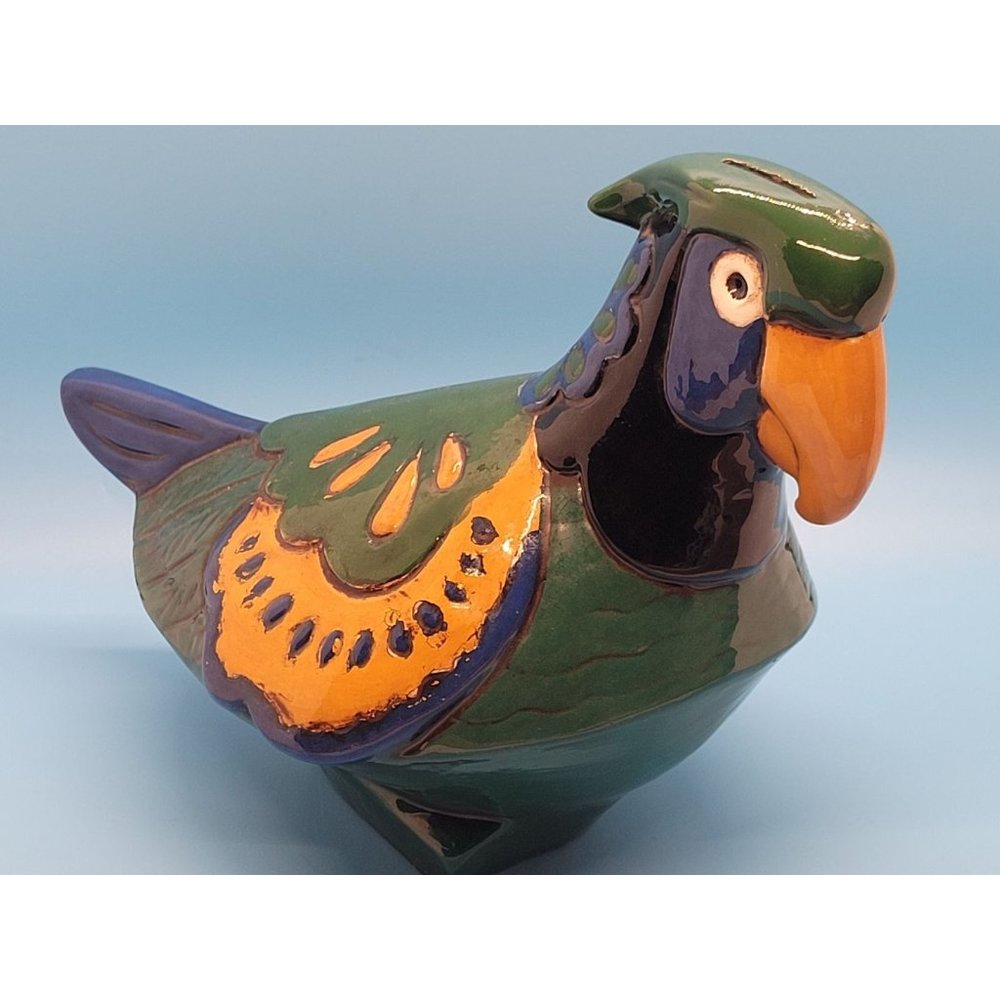 Ceramic Parrot Bank - Picture 1 of 7